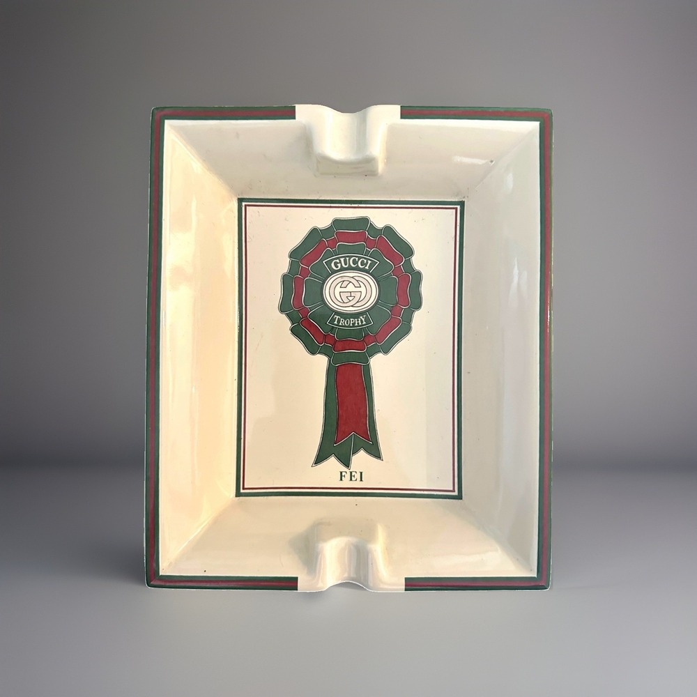 Large Gucci Trophy Ashtray FEI Fédération Équestre Internationale Ginori Italy